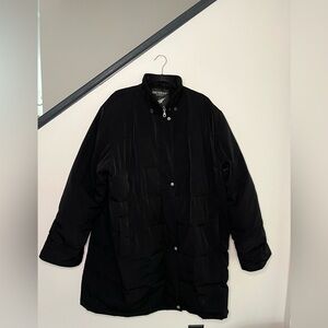 Women’s Centigrade Black Quilted Long Down Blend Filled Full Zip Winter Coat 1XL